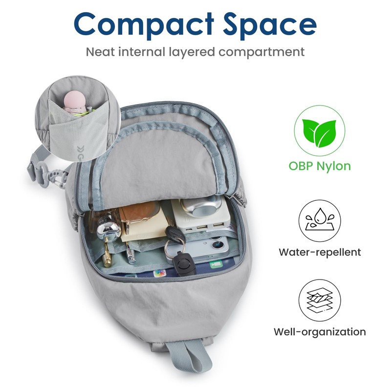 G4Free Sling Bag Casual Chest Shoulder Handbag Crossbody Backpack for