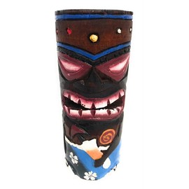 Tiki Totem 6" w/Mai Tai Cocktail - Hand Carved & Painted | #dpt535815g