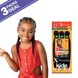 Sensationnel African Collection 3X X-Pression Pre-Stretched Braid 28" (Kids) (3-pack, SM1B/350)