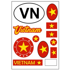 Daged Vietnam Sticker Card Sticker Sheet – Car Motorcycle Biker Flag Decoration AK