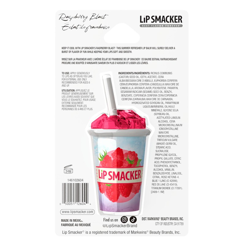 Lip Smacker Summer Refresher Lip Balm, Moisturizing, Collectible Beverage Cup