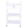 HAPPCUCOE 3-Tier Salon Cart with Lockable Drawers,Beauty Trolley Cart with