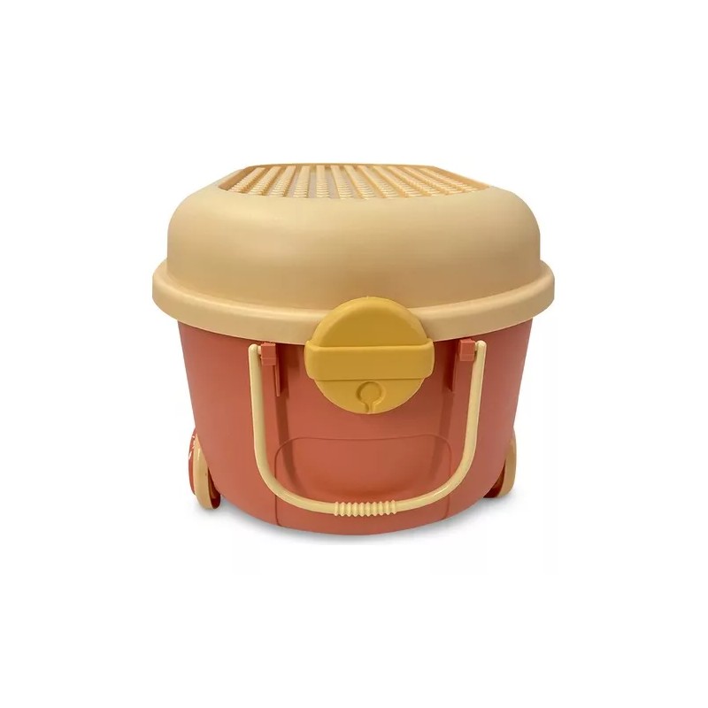 Escanver Caja Plastico Pato 48x32x56cm Organizador Casa Juguetes Rued