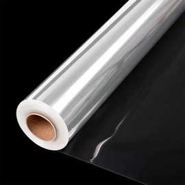 SMART&CASUAL Clear Cellophane Wrap Roll (16 in x 300 ft) 3 Mil Thick Wrapping Plastic Film for for Gift Basket Treats Goodie Bouquet Flower Wrapping Covering Packing Supplies
