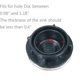 2 Pack Sink Tap Faucet Hole Cover Kitchen Sink Plug Brushed Stainless Steel Hole Cover for Dia 0.98 to 1.18 Inch (Short)