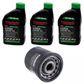 Kawasaki 10W40 Oil Change Kit in Colder Climates for Kawasaki FX850V Oil, Filter, Decal
