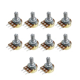 Comimark 10Pcs WH148 Type B10K Ohm Linear Taper Rotary Potentiometer Panel Pot 3 Pin