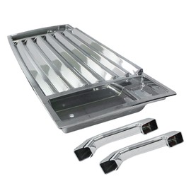 LOSTAR Hood Deck V-ent Panel Handle Covers Trim For 2003-2009 Hum-mer H2 Chrome
