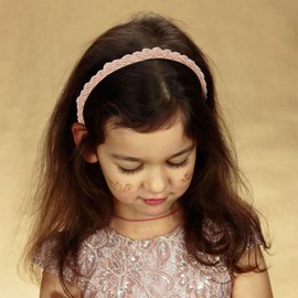 YISSION 6Pcs Thin Glitter Headbands for Girls Sparkly Rhinestone Headband Cute Beaded Head Bands Jeweled Hairband for Toddler Kids Hair Accessories for Girls Women