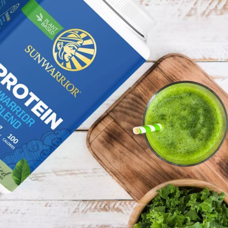 Sunwarrior Warrior Blend Organic Vegan Protein Powder BCAA Unflavored 1.65