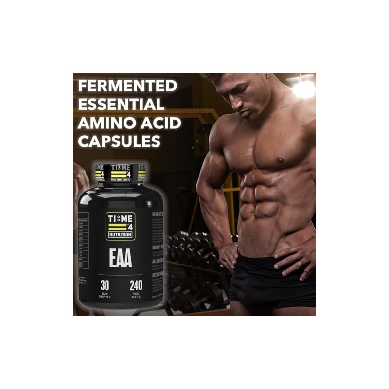 Essential Amino Acids 240 Vegan Capsules Contains All 9 EAAs,