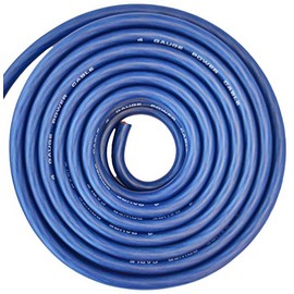 SoundBox Connected 4 Gauge Blue Amplifier Amp Power/Ground Wire 25 Feet Superflex Cable 25'