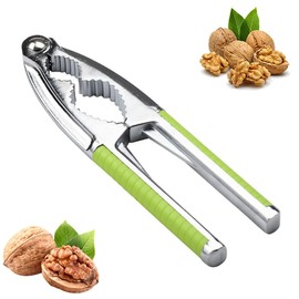 JOCXZI Professional Nutcracker, Green Nutcracker, Walnut Cracker, with Good Power Transmission, with Non-Slip Handle, Stainless Steel, Heavy Shell Cracker, Seafood Cracker, Walnut Opener Tool