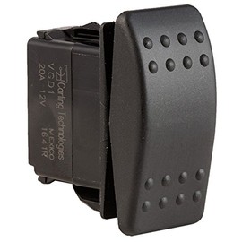 Contura II Soft Black 12 Volt 20 Amp Off / On / Momentary On Rocker Switch For Ignition Switch