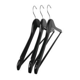 HOME It® 3 Pack 43cm Black Slotted Trouser Bar Hangers - Scandinavian Design Ideal for Shirts and Winter Jackets