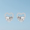 Sloth Earrings for Women Heart Sloth Studs Sterling Silver Statement