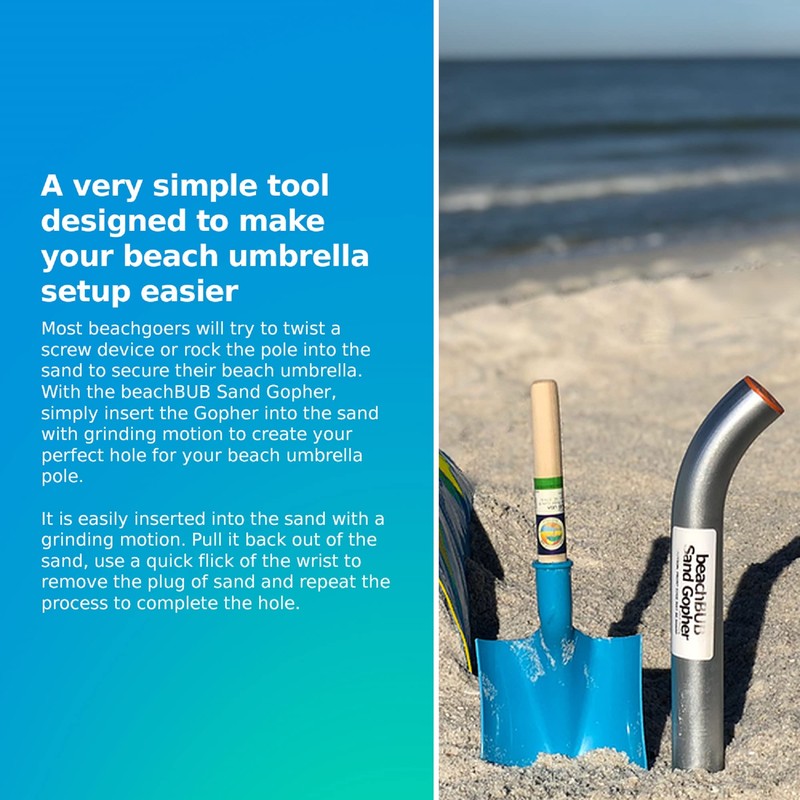BEACHBUB Sand Gopher - Aluminum Sand Digger Tool - Make