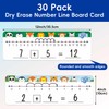 Jauisus 30 Pcs Number Line Dry Erase Whiteboard Card, 4”x12”