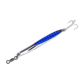 Fishing Lure Metal Fishing Lure Bait Metal Bass Hard Spoon Bait Jig Bait for Saltwater Freshwater Fishing (56 g Blue)