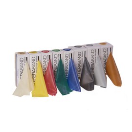 TheraBand Original TheraBand Fitnessband | Resistance Band für Kraftraining und Abnehmen zuhause oder im Gym | Rollenware perfekt für Profi Bedarf Silber | Super schwer, OneSize