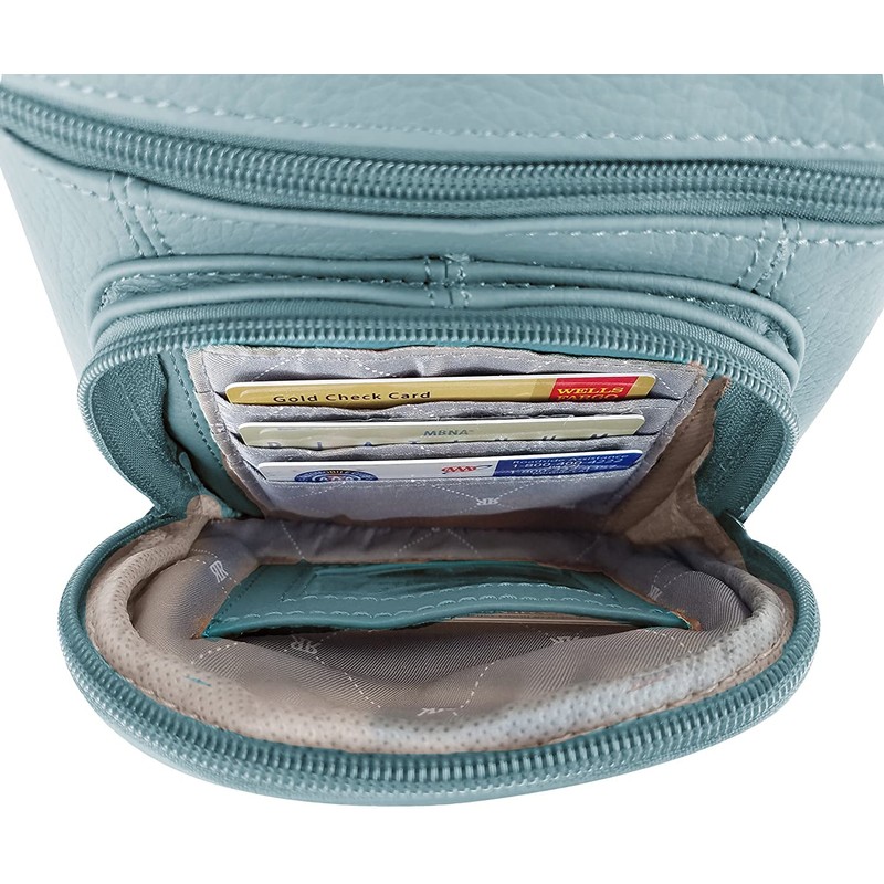 Roma Leathers Auténtico bolso cruzado XL, multibolsillo, correa ajustable, XL,