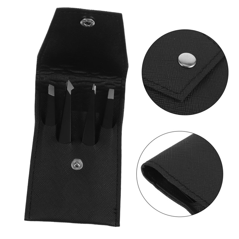 ORFOFE 1 Set Stainless Steel Tweezers Kit with Case Precision