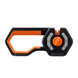6-Stage Knife Sharpener - Premium Kitchen Knife Sharpeners - Adjustable Handheld Manual Knife Sharpeners for Kitchen Knives, Scissor and Chef Knife.Easy for beginners to use (ORANGE)