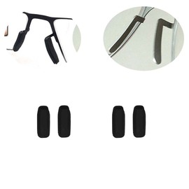 QYAJS Eyeglasses Nose Pads Push in Glasses Pieces Replacement Soft Silicone 2 Pairs Black Kit Fit for IC! Berlin Sunglasses