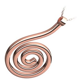 GWG Jewellery 18K Rose Gold Coated, Thick Celtic Spiral Pendant Necklace in Gift Box for Women