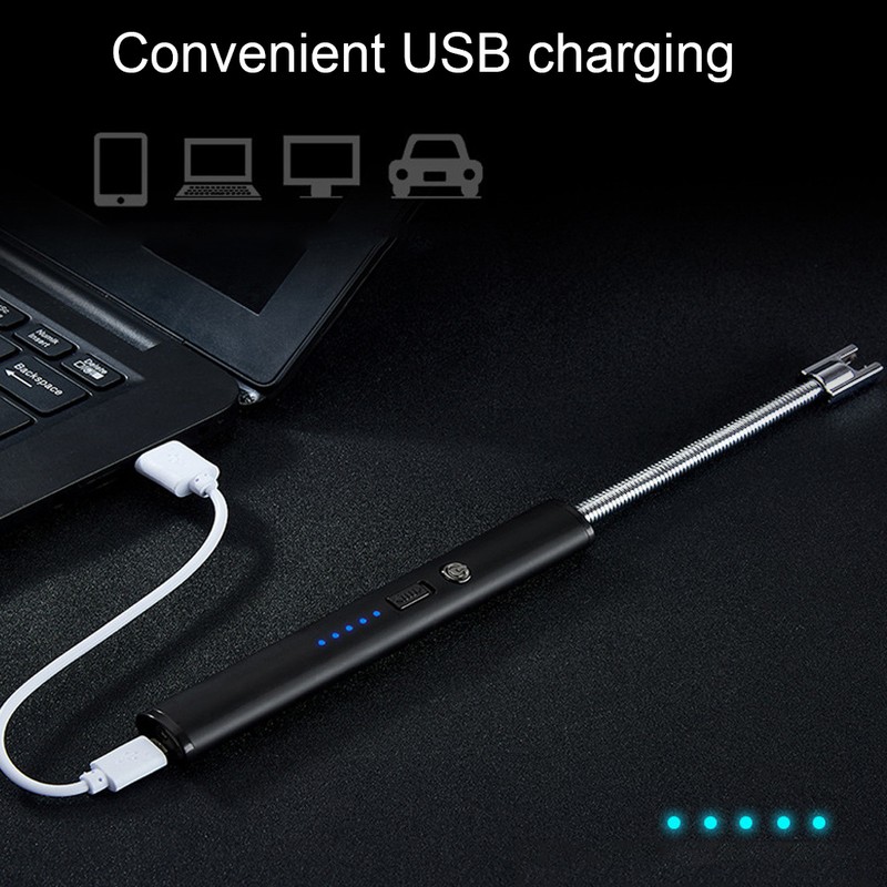 Portable Windproof BBQ Lighter Charging Long Hose Arc Lighter for