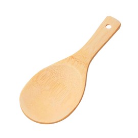 Bamboo Rice Paddle - 20cm Natural Wood Non-Stick Rice Scooper for Serving and Cooking