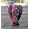 NATURAL 2" RHODONITE STONE HANDCARVED GEMSTONE ANGEL