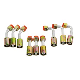 Wisepick Air Conditioning #8 AC Fitting Set Female Oring Beadlock 3/4-16UNF Including Straight 45 90 Degrees