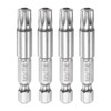 HARFINGTON 4pcs TT45 Star 7 Point Screwdriver Bit 1/4" Hex