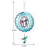 MUMTOP Hummingbird Wind Spinners Hanging, 12 Inch 3D Stainless Steel