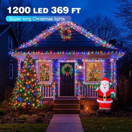 Domolli Christmas Lights 1200 LED 394 FT, IP67 Waterproof Christmastree Lights with 8 Modes, Remote Control 3 Timers & Memory Function Xmas Decorations for House and Holiday (Multicolor)