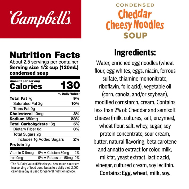 Campbell's Campbell’s Condensed Cheddar 🧀 Cheesy Noodle Soup 10.5 oz