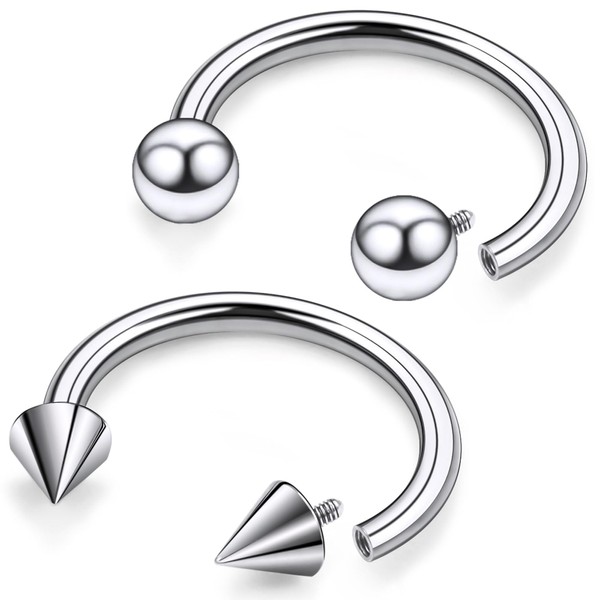 Tvalccoy F136 Titanium 16g Septum Piercing Ring Surgical Small Lip