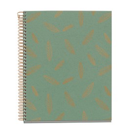 Miquelrius - Notebook A5 (148 x 210 mm), squared 5 mm, 120 sheets 70 g/m², cardboard cover with copper details, 4 coloured stripes, copper spiral, Feeling Mallorca collection, sheets