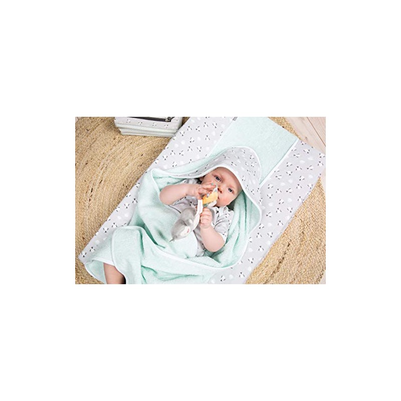 bébé-jou Lou-Lou 3010117 Hooded Towel 85 x 75 cm Green