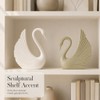 2PC Swan Statues, Heart‑Shaped Couple Sculpture for Home Tabletop Decor