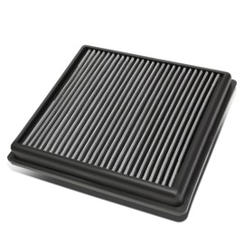 Auto Dynasty High Flow Engine Air Panel Filter Drop-in Reusable & Washable Compatible with VW Polo Jetta Golf 1.6L L4 Silver