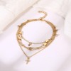 Generic Adzoni Heart Ankle Bracelets for Women 14K Gold Plated
