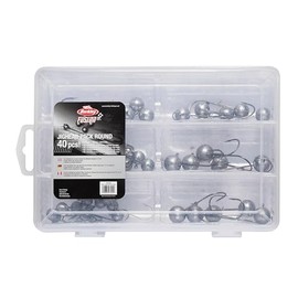 Berkley Fusion19 Jighead Pack - Jig Head Collection in Tackle Box, Mixed Sizes for Rubber Fish Paddle Tails - Predator Fishing, Pike, Bass, Walleye