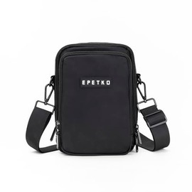 EPETKO Dog Treat Pouch Bag, Waterproof and Durable Dog Treat Bag Large Capacity Multifunctional Dog Training Bag Adjustable Detachable Belt Dog Treat Pouch Bag for Walking & Training (Black)