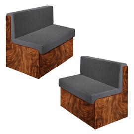 Rv Dinette Cushion Covers,Jacquard Stretchable Camper Cushion Cover,RV Cushion Slipcover,Rv Couch Cover Replacement for RV Camper Car Bench,2 Backrest Covers and 2 Bench Covers (Checkered,Grey)