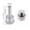sourcing map 304 Stainless Steel Hose Barb Fitting Coupler, 8mm