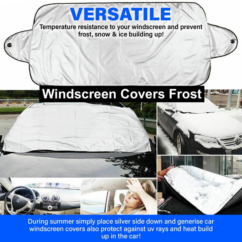 Car Windscreen Cover GENERISE Reversible All Seasons Car Screen Cover
