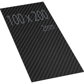 100 x 200mm Carbon Fiber Board 2mm Carbon Fiber Plate Strong Matt 3K Carbon Fiber Sheets Durable and High Hardness Carbon Fiber Sheet for CNC Cutting Plate 100mm x 200mm