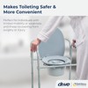 Drive Medical RTL11158KDR Folding Steel Bedside Commode Chair, Portable Toilet,